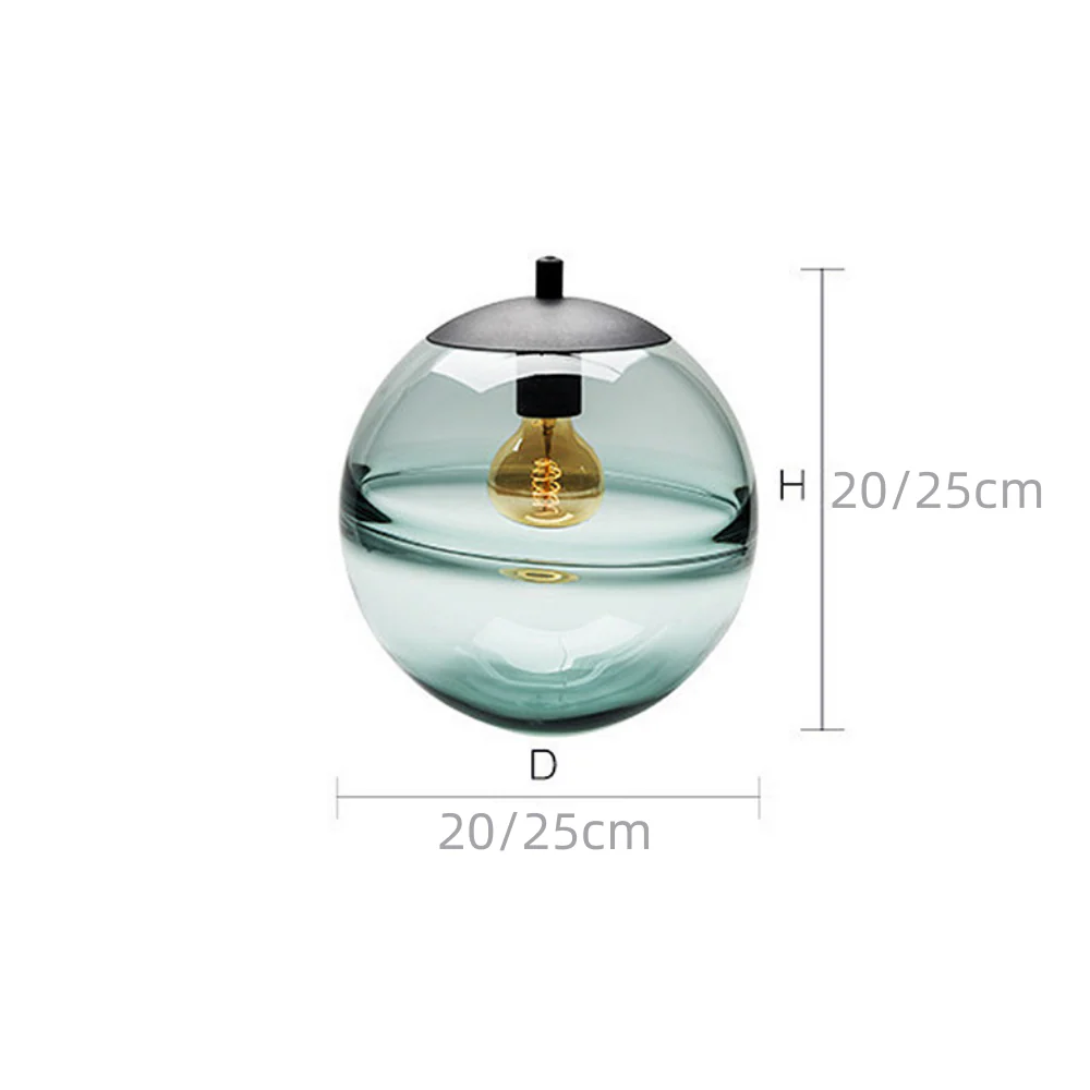 Nordic Clear Glass Ball Stained Pendant Light - Image 6