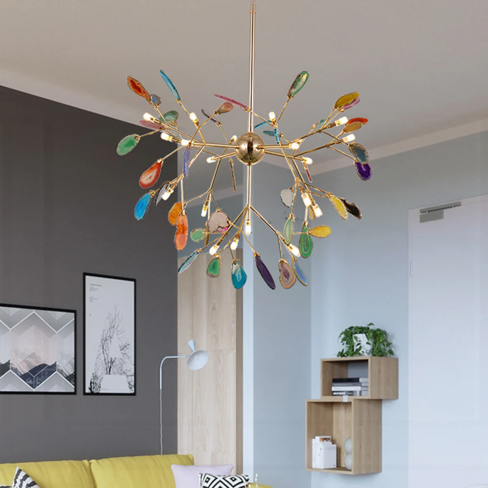 Nordic Creative Light Luxury Agate Stone Chandelier - Image 3