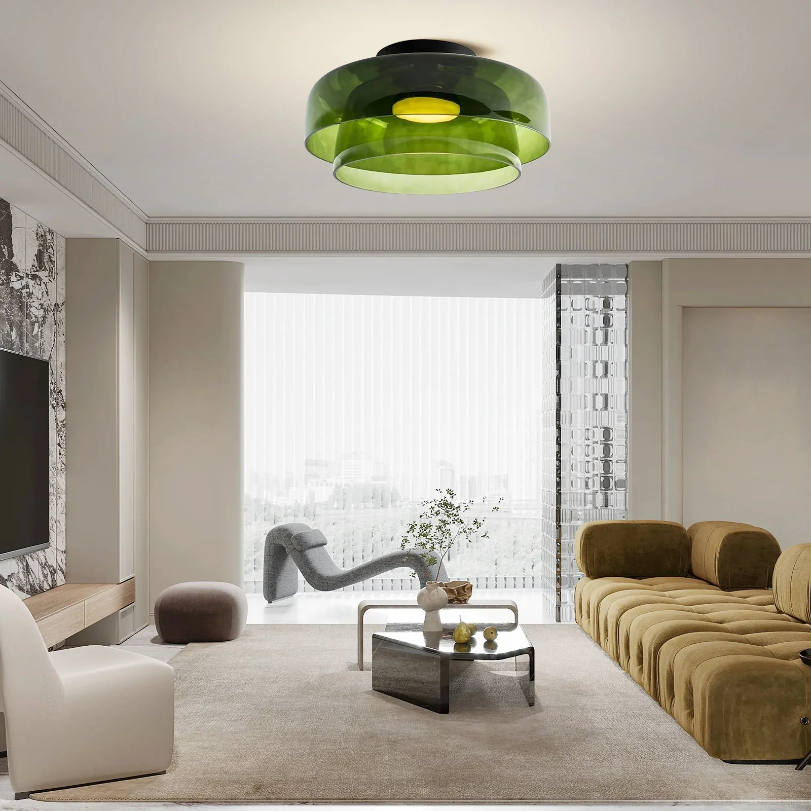 Modern Designer Creative Glass Ceiling Lamp For Living Room - Image 14