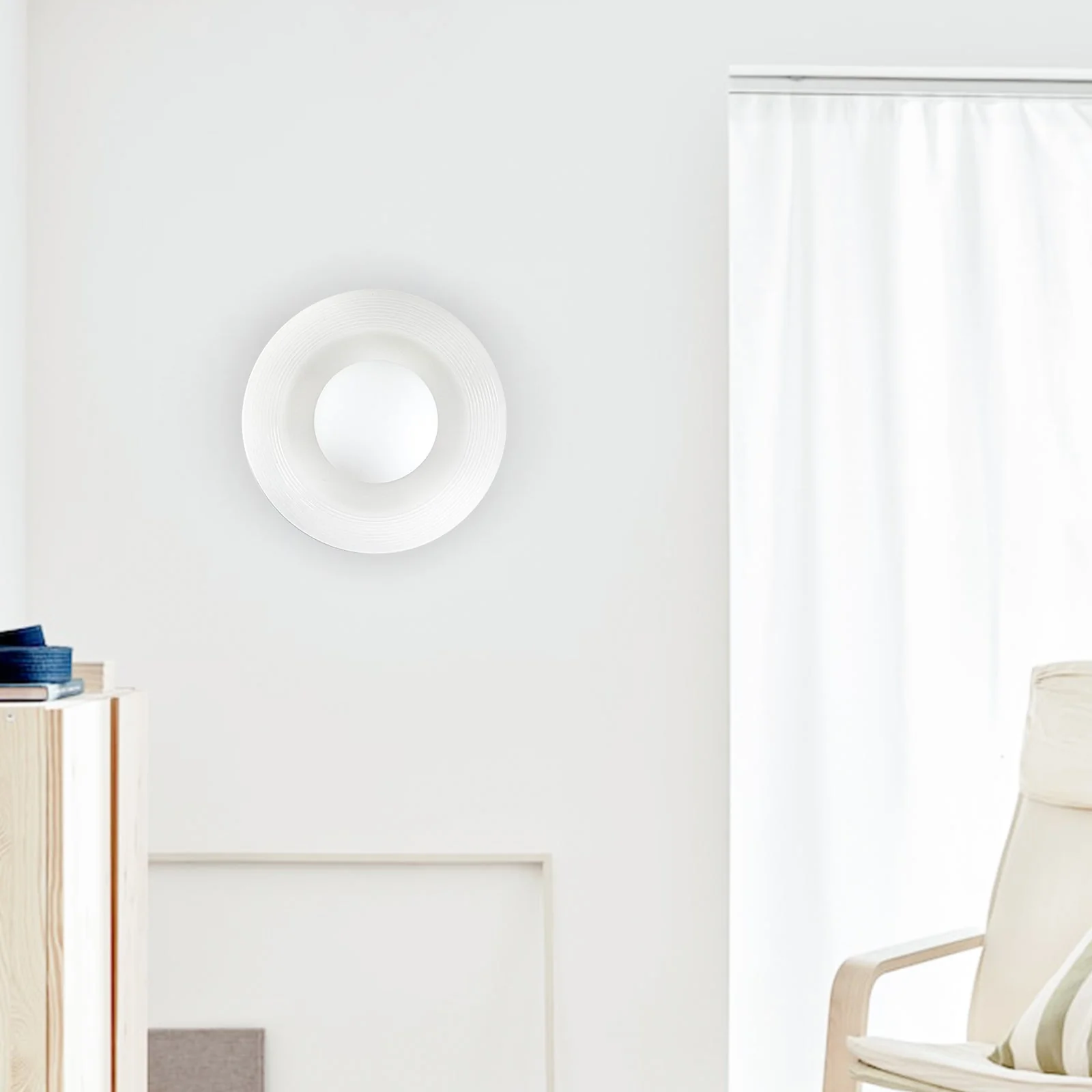 Nordic Dome White Ceramic Wall Light - Image 3