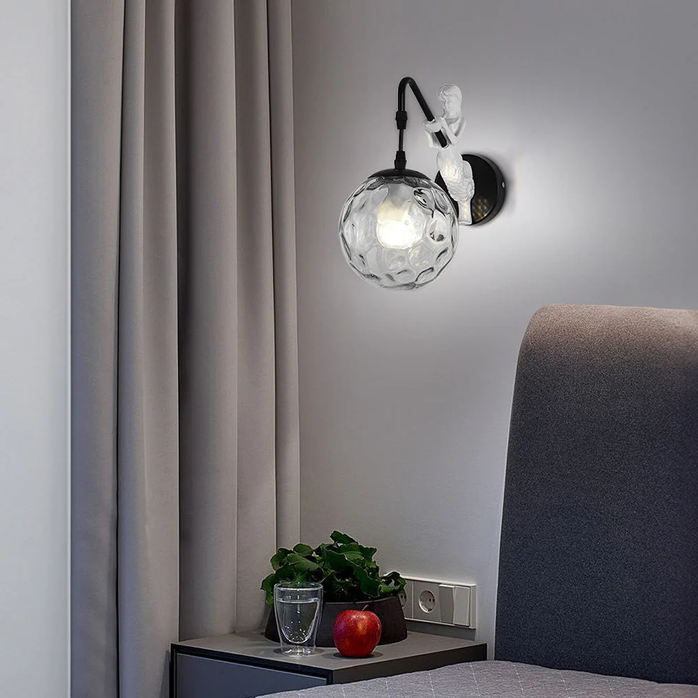 Nordic Lantern Clear Ball Wall Light - Image 4