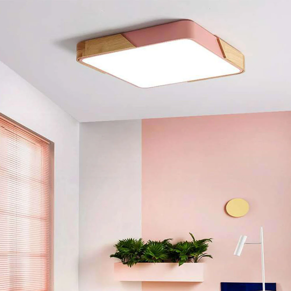 Nordic Macaron Rectangular Living Room Ceiling Lamp - Image 17