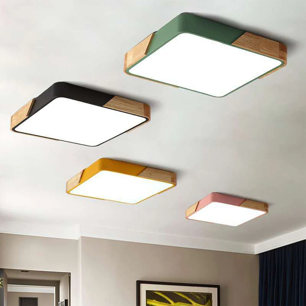 Nordic Macaron Rectangular Living Room Ceiling Lamp - Image 18