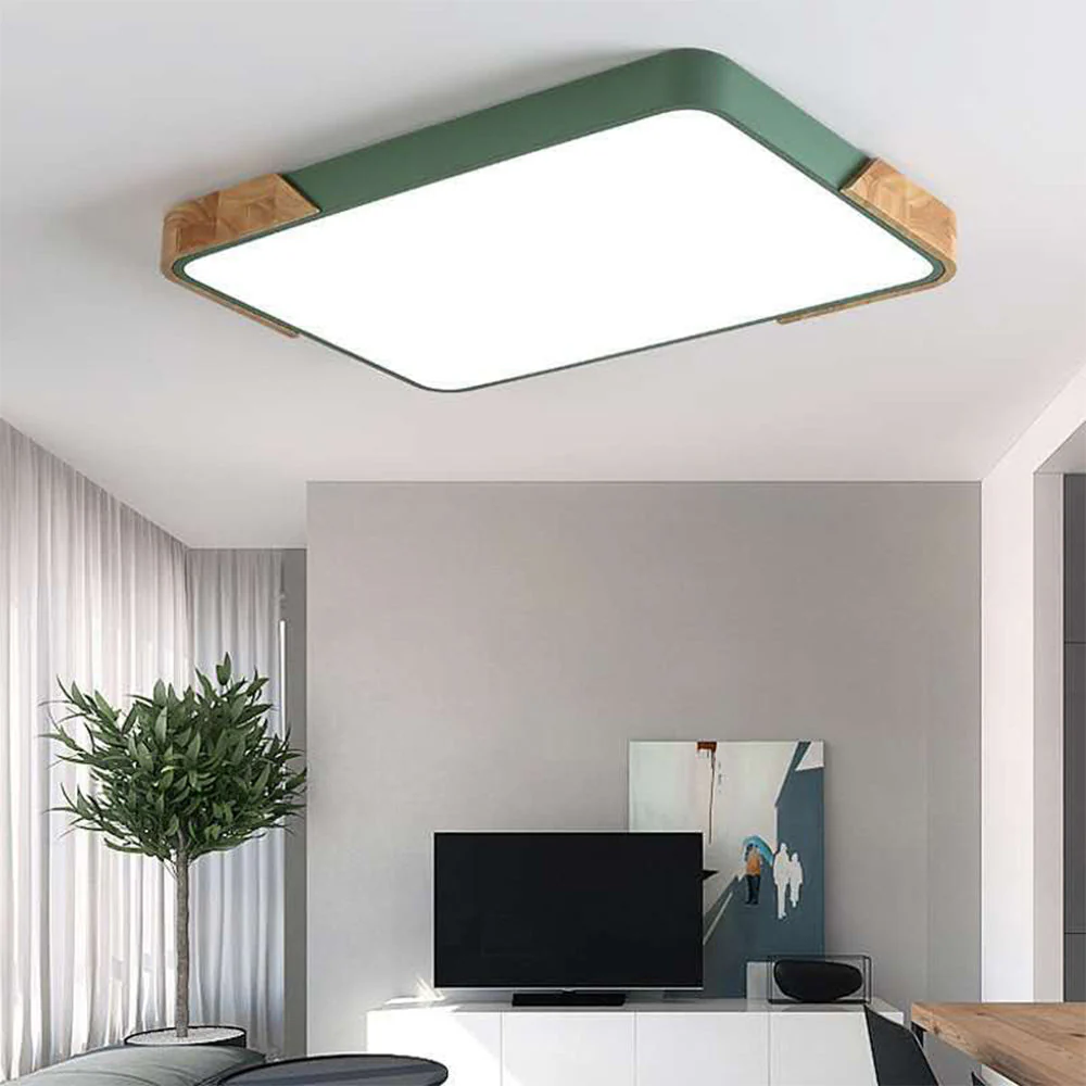 Nordic Macaron Rectangular Living Room Ceiling Lamp - Image 19