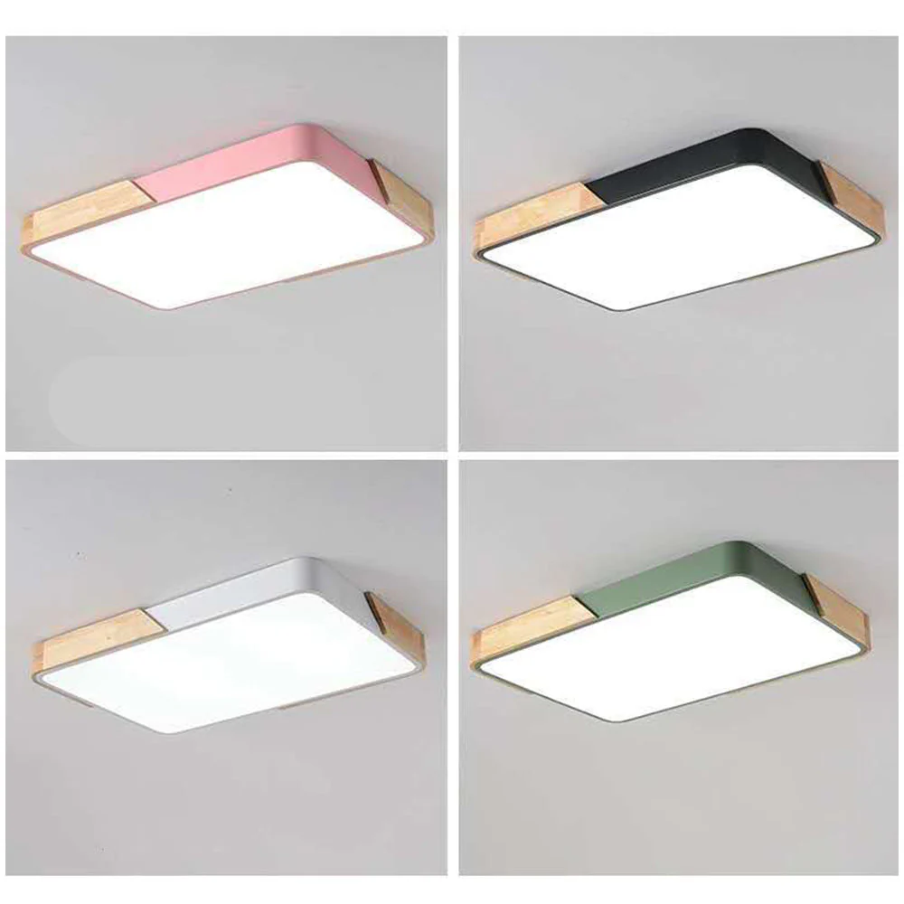 Nordic Macaron Rectangular Living Room Ceiling Lamp - Image 21