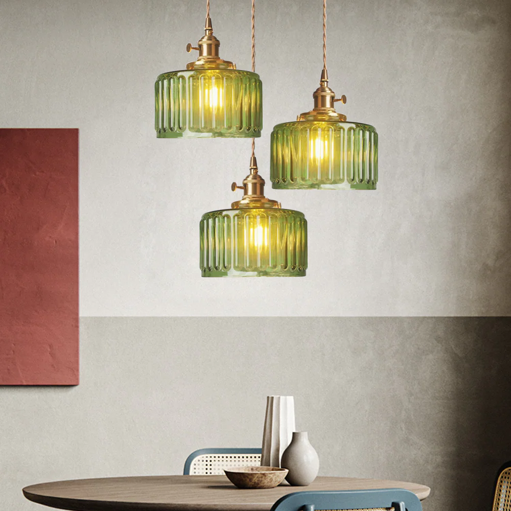 Nordic Retro 1 Light Glass Pendant Light - Image 13