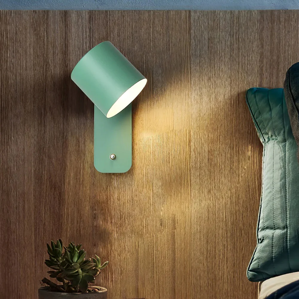 Nordic Rotatable Cylinder Iron Wall Light For Bedroom - Image 13