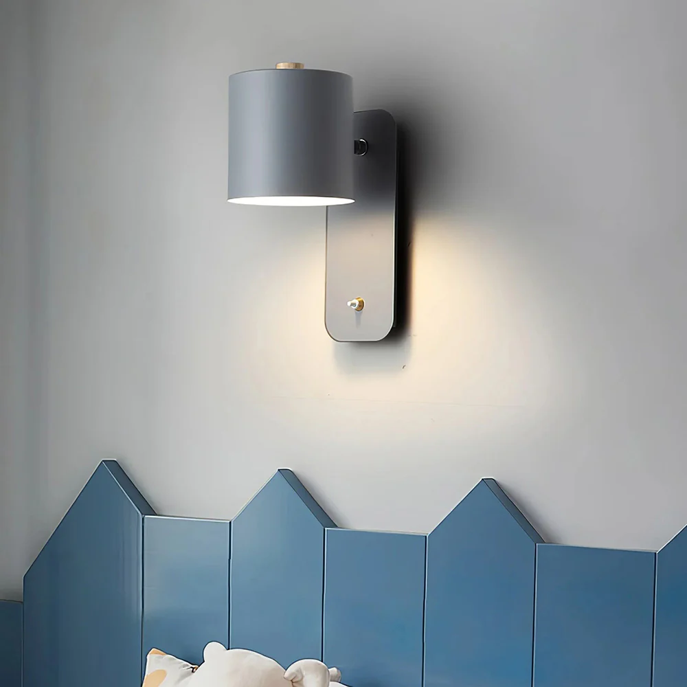 Nordic Rotatable Cylinder Iron Wall Light For Bedroom - Image 2