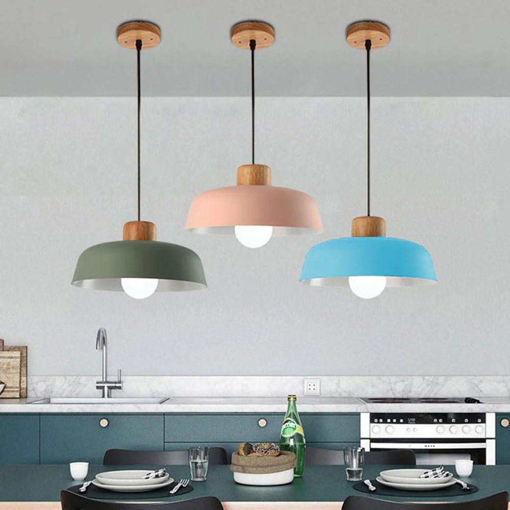 Nordic Small Stained Aluminium Pendant Lamp - Image 4