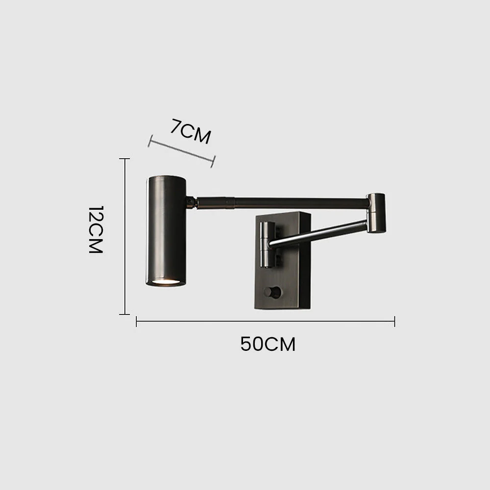 Nordic Spotlight Adjustable Brass Wall Light - Image 12