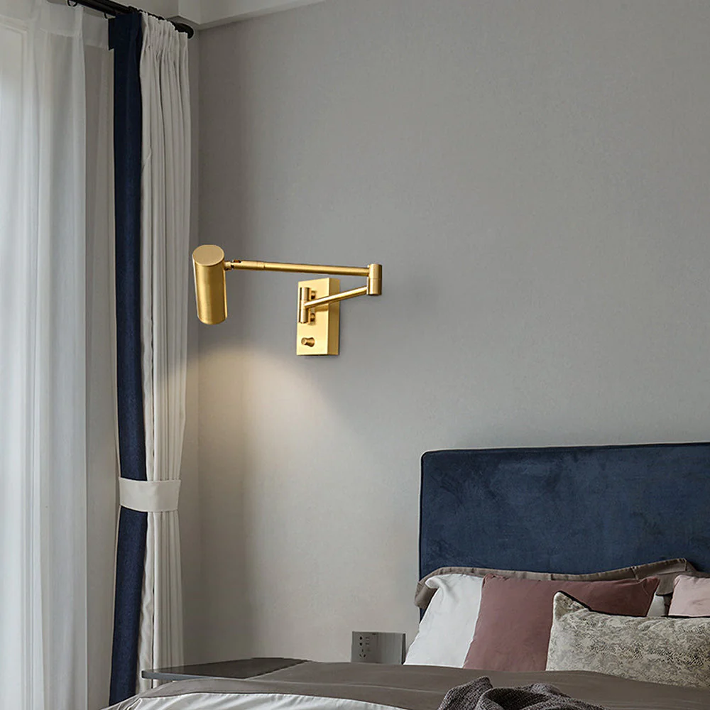 Nordic Spotlight Adjustable Brass Wall Light - Image 2