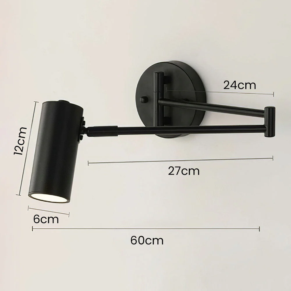 Noridc Adjustable Bedside Reading Wall Light - Image 4