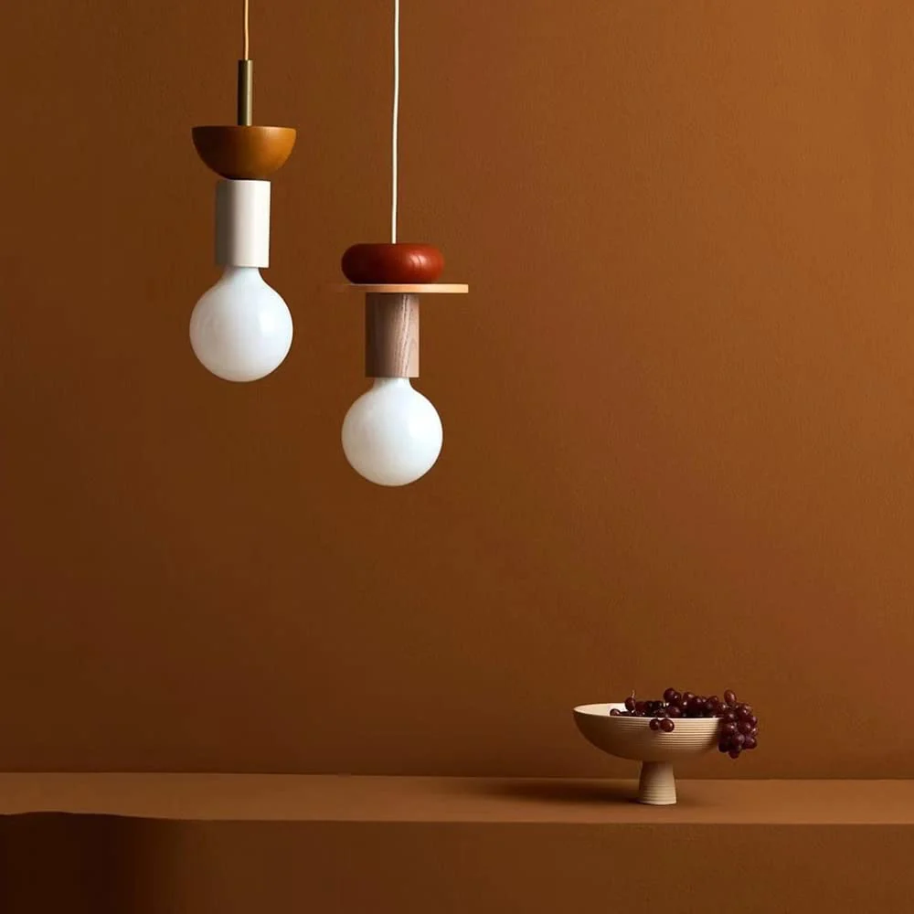 Design Colored Wood Blocks Pendant Light - Image 10