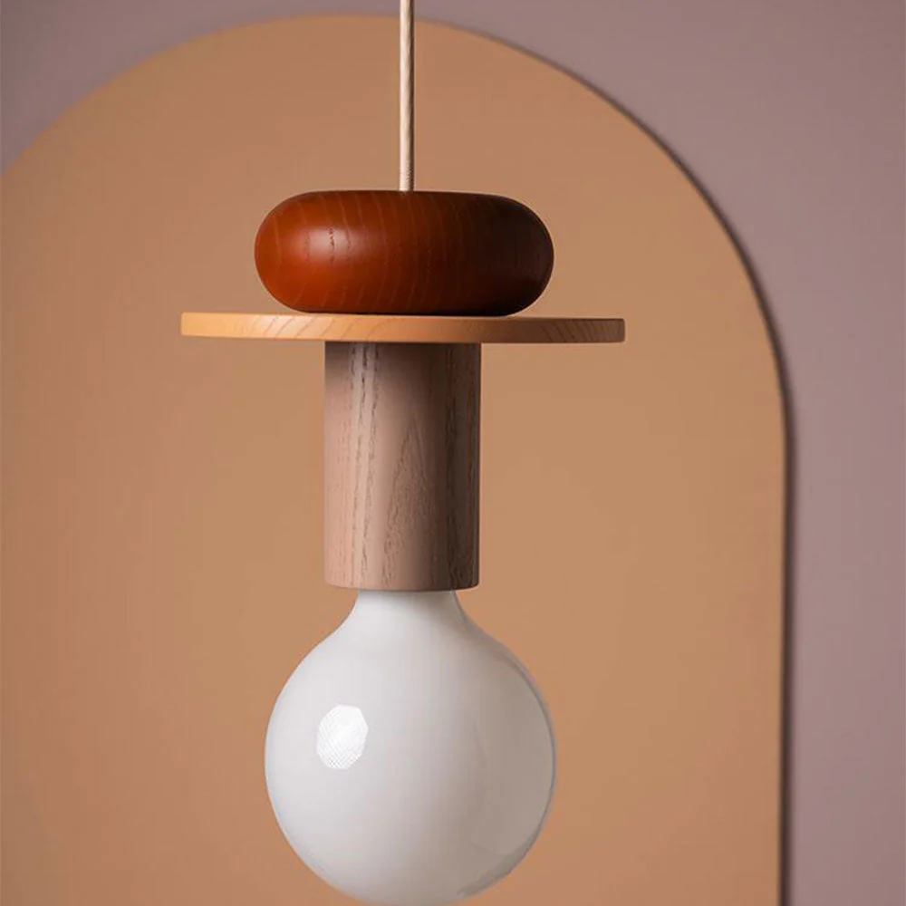 Design Colored Wood Blocks Pendant Light - Image 11