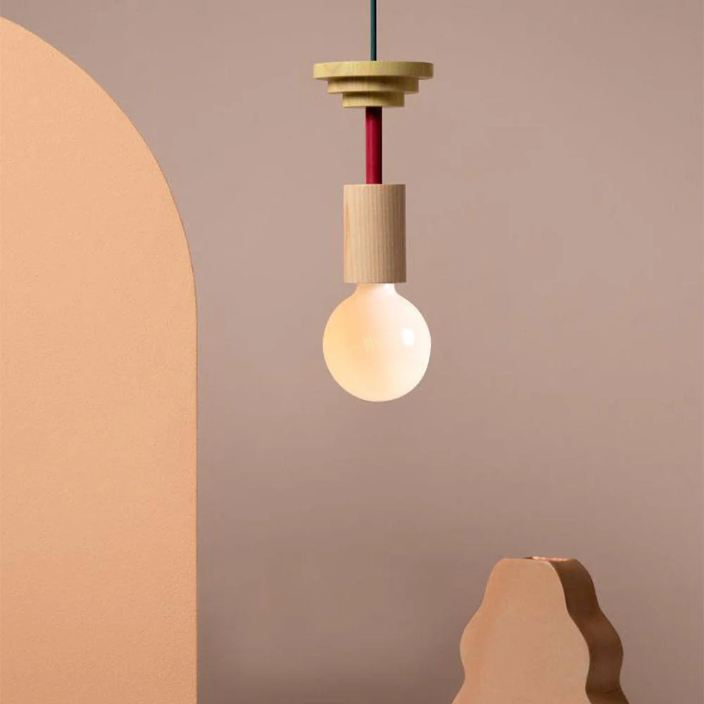 Design Colored Wood Blocks Pendant Light - Image 12