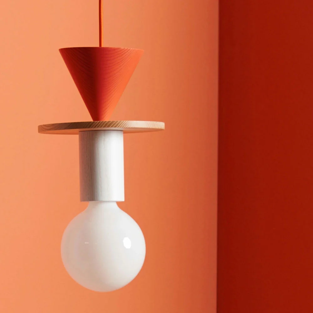 Design Colored Wood Blocks Pendant Light - Image 6
