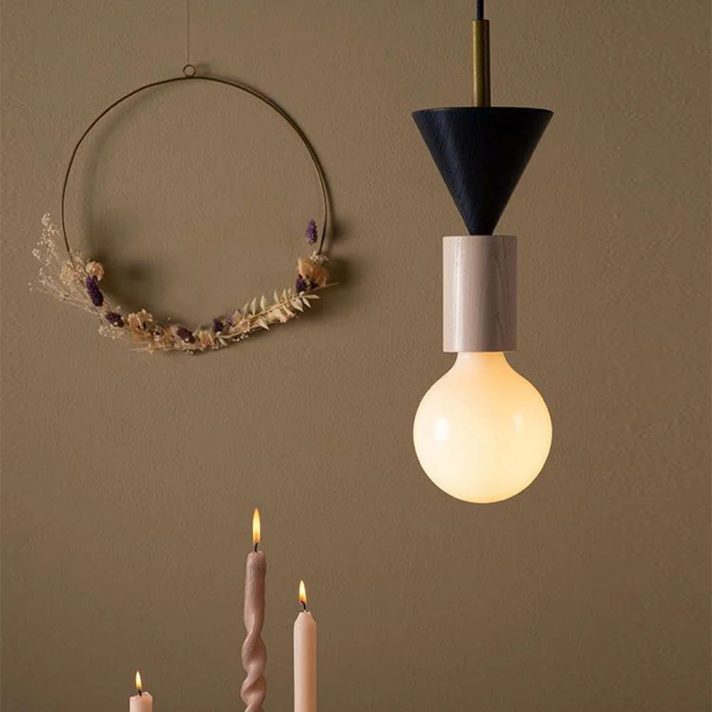 Design Colored Wood Blocks Pendant Light - Image 7