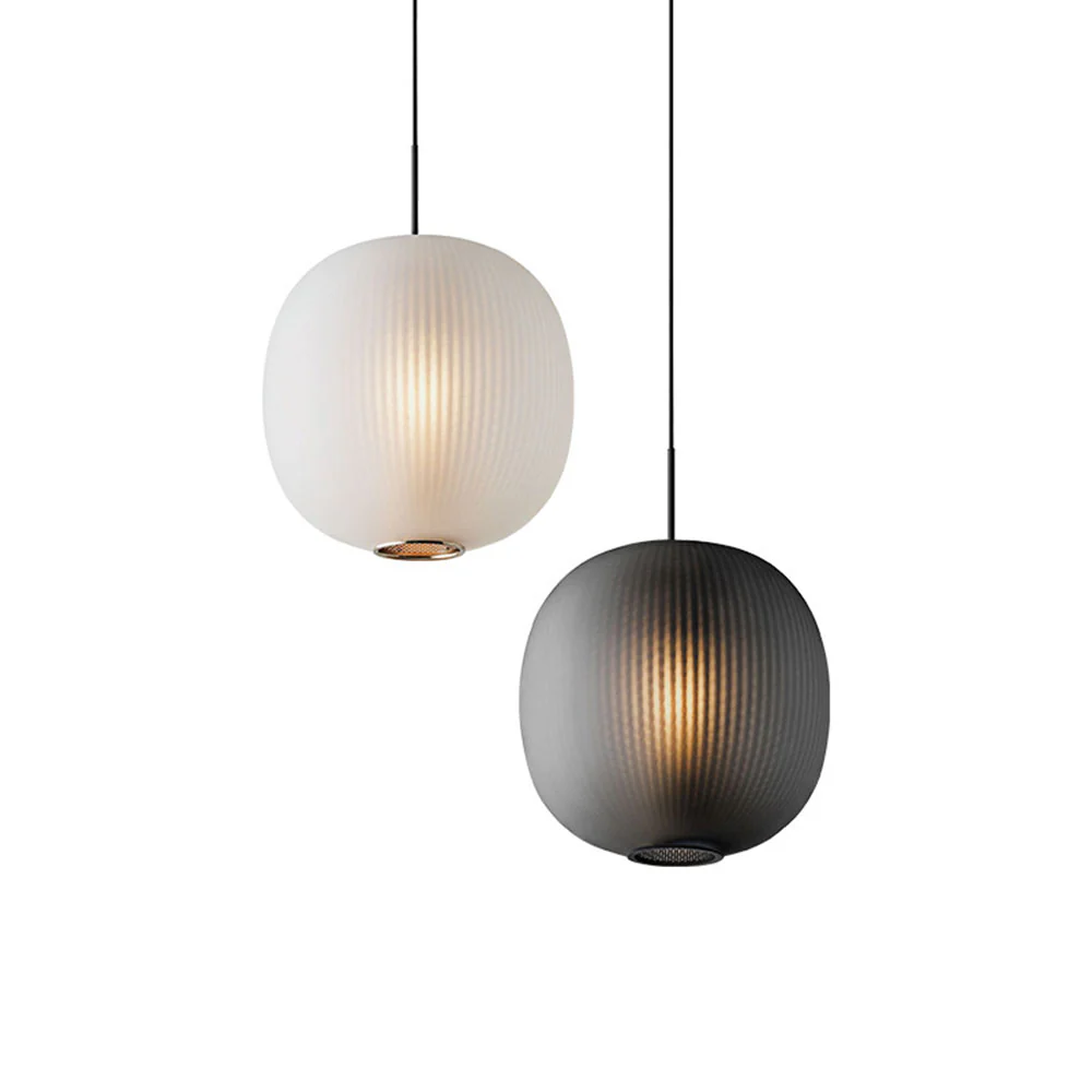 Retro Frosted Glass Lantern Pendant Light - Image 5