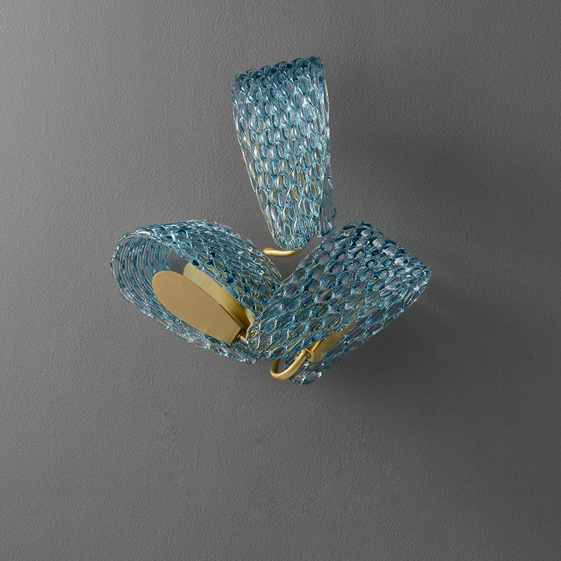 Retro Luxury Glass Blue Wall Lamp - Image 5