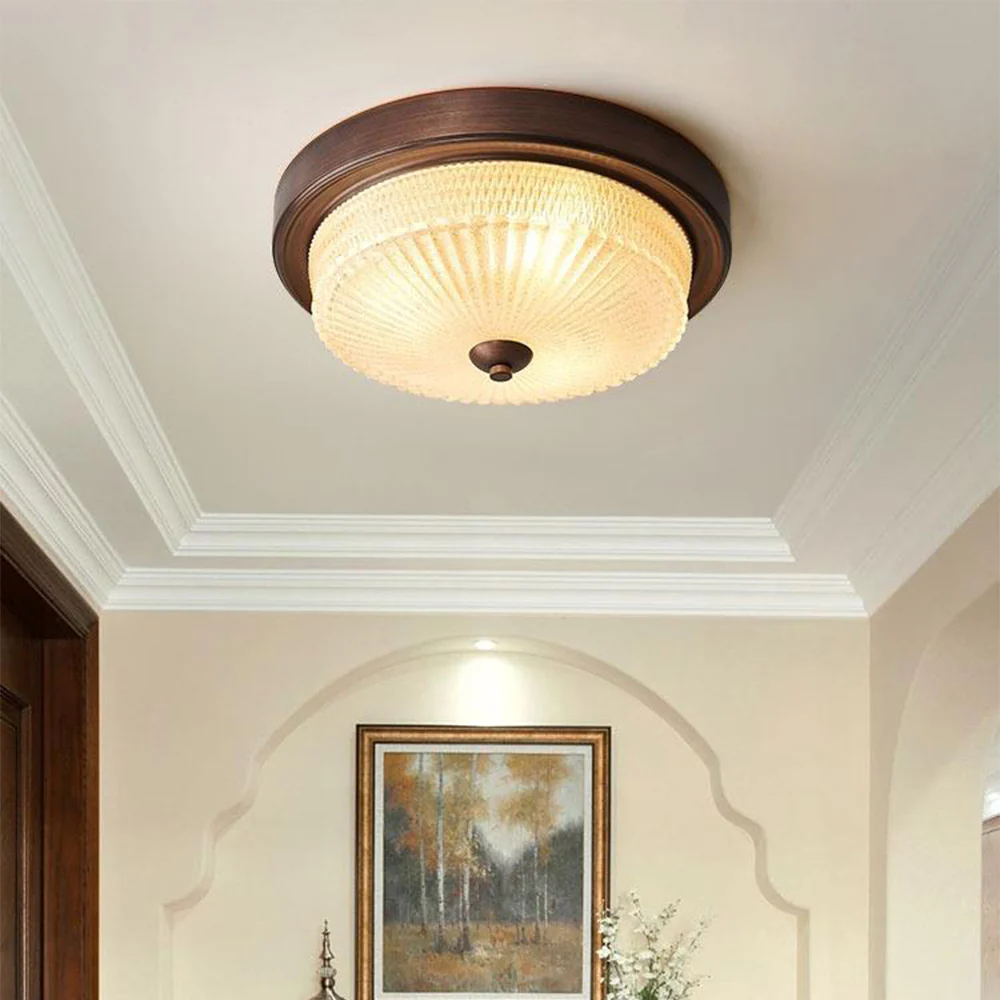 Retro Round Bedroom Ceiling Lamp - Image 2