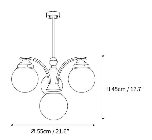 Retro Salamanca Round Glass Chandelier Lights - Image 20