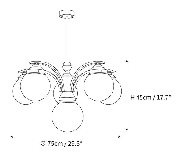Retro Salamanca Round Glass Chandelier Lights - Image 21