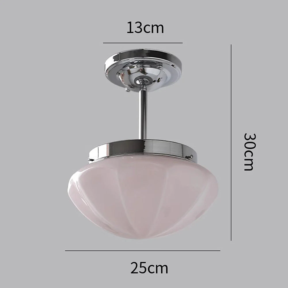 Retro Simple Milky White Hallway Ceiling Light - Image 23
