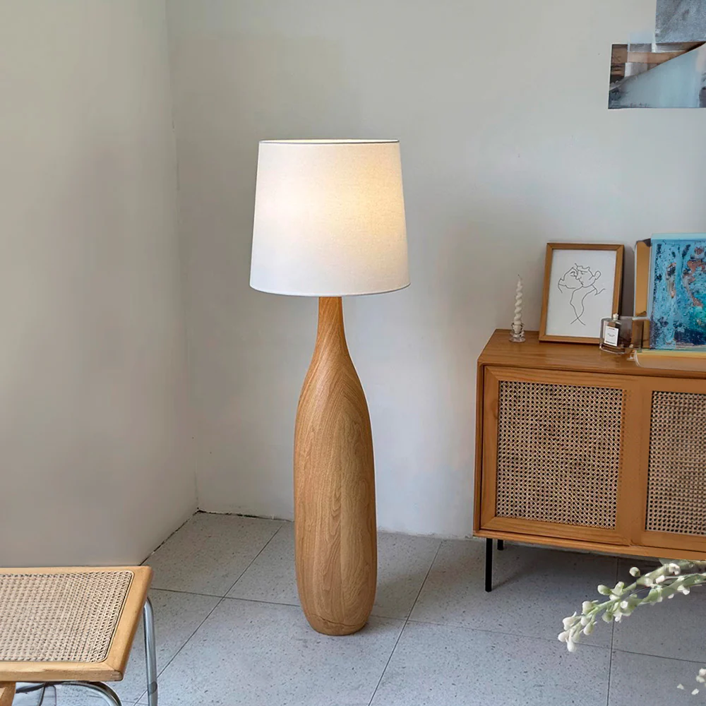Retro Solid Wood Floor Lamp - Image 2