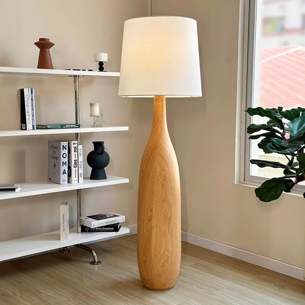 Retro Solid Wood Floor Lamp - Image 4