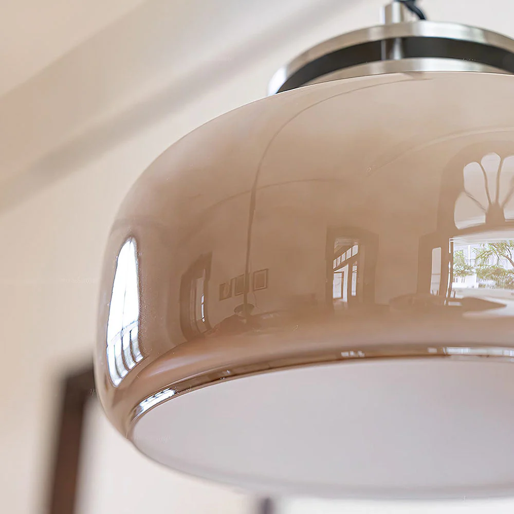 Simple Coffee Glass Pendant Light - Image 7