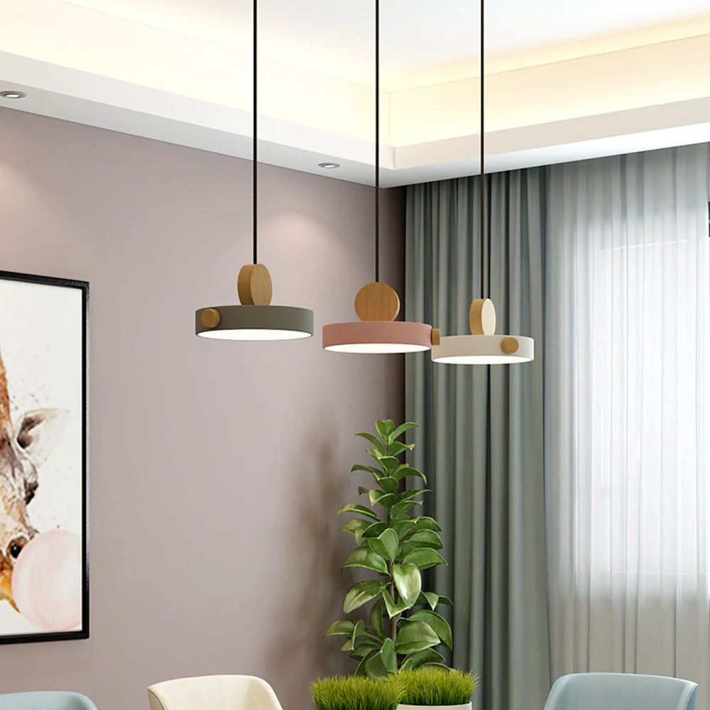 Simplistic Macaroon Color Mini Pendant Lamp - Image 9