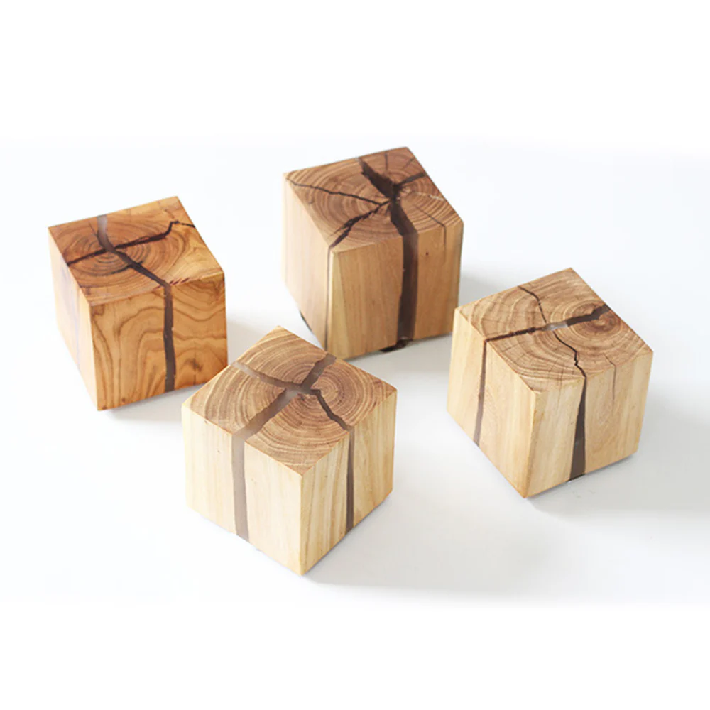 Solid Wood Art Crackle Table Lamp - Image 3