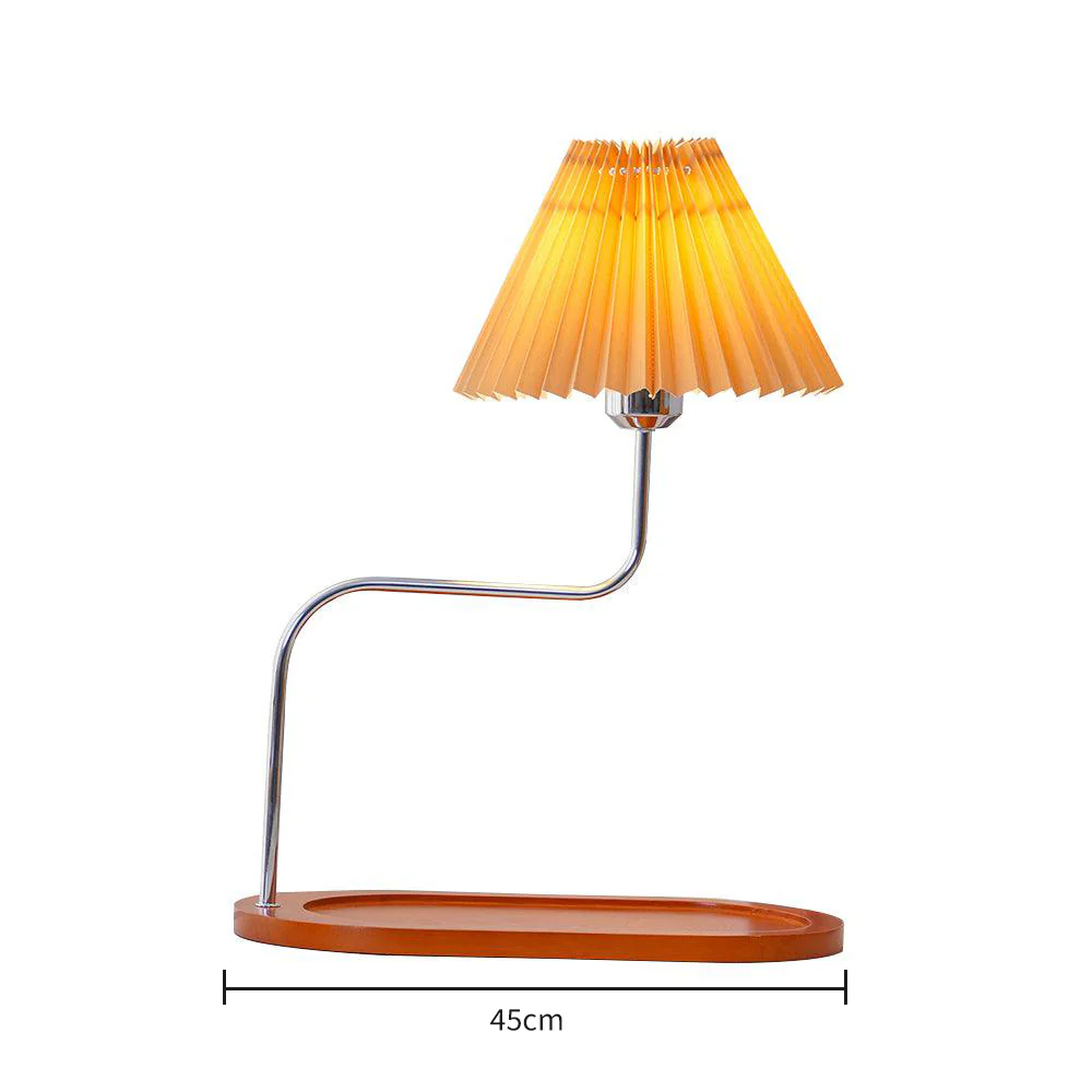 Solid Wood Retro Style Umbrella Shaped Table Lamp - Image 3