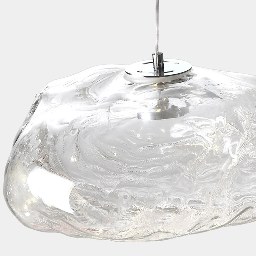 Stylish Glass Cloud Shape Pendant Light Indoor Fixture Decorative Light - Image 8