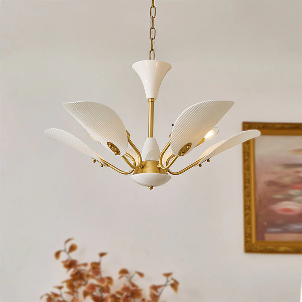 Vintage Creative Copper & Ceramic Pendant Light - Image 3
