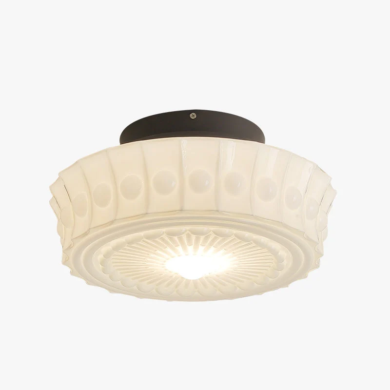 White Vintage Round Pendant Light - Image 26