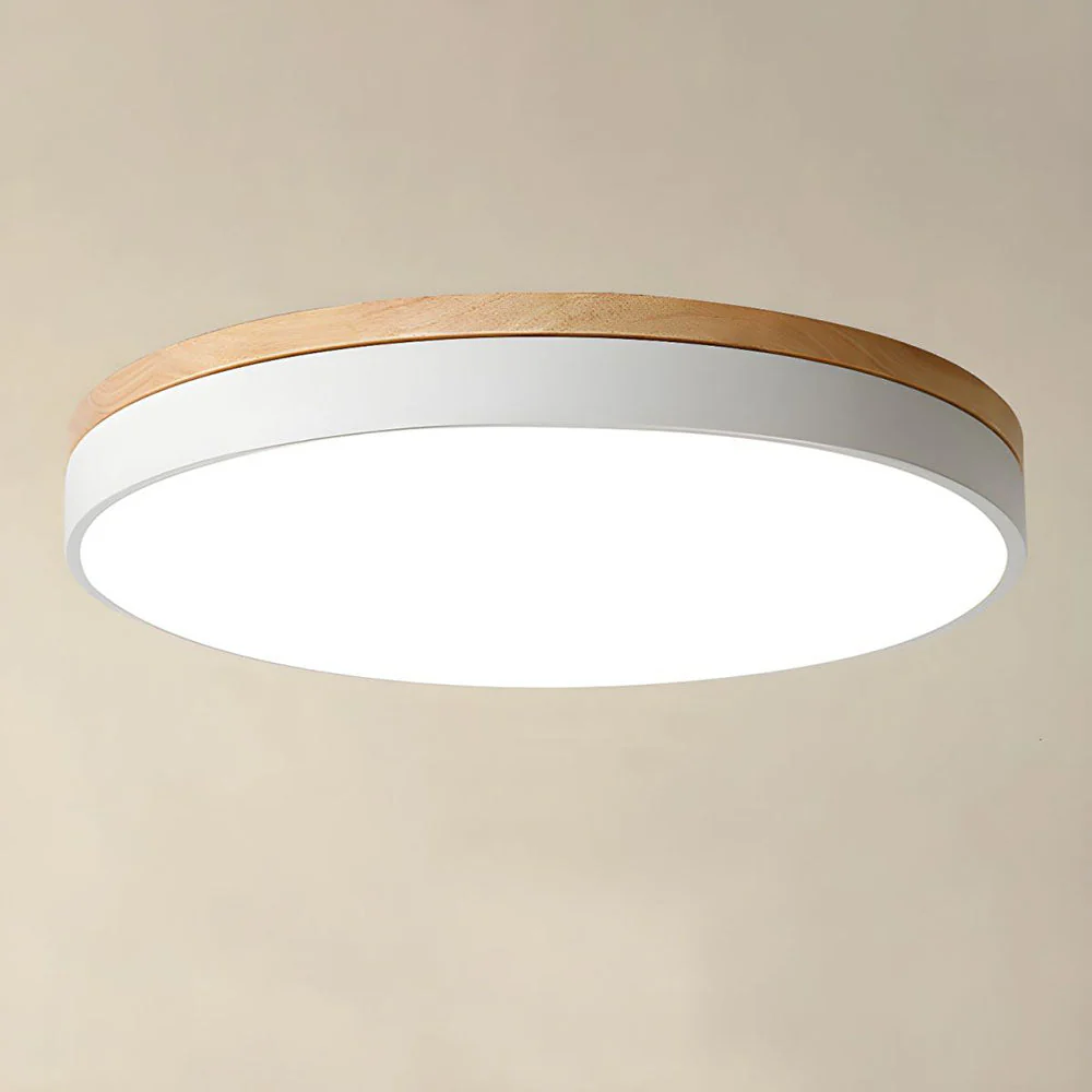 Wooden Round Shape Flush Mount Ceiling Lights - Image 11